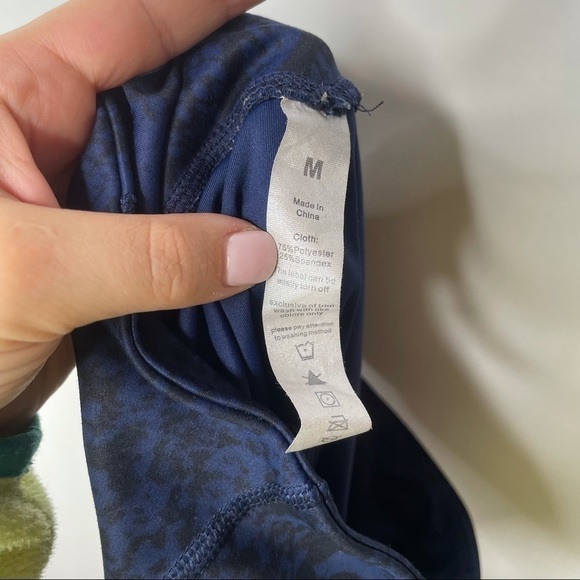 Persit Blue Snakeskin Biker Shorts Medium - Picture 3 of 3